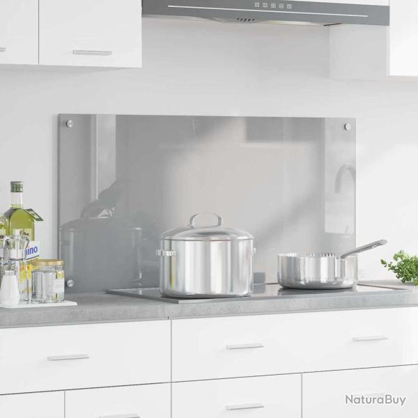 Cr�dence de cuisine Gris clair 100 x 50 cm verre tremp�