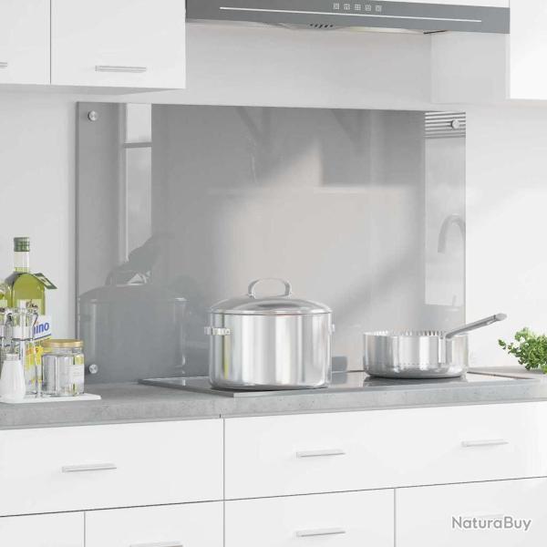 Cr�dence de cuisine Gris clair 100 x 60 cm verre tremp�
