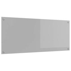 Cr&eacute;dence de cuisine Gris clair 120 x 50 cm verre tremp&eacute;