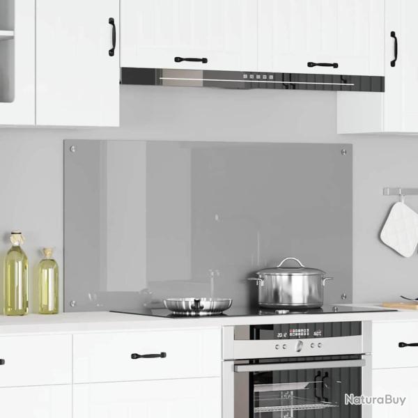 Cr�dence de cuisine Gris clair 120 x 60 cm verre tremp�