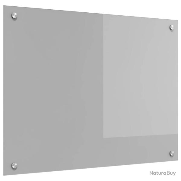 Cr�dence de cuisine Gris clair 80 x 60 cm verre tremp�