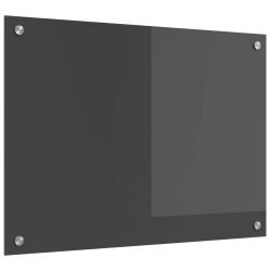 Cr&eacute;dence de cuisine Gris fonc&eacute; 70 x 50 cm verre tremp&eacute;