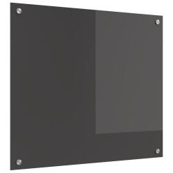 Cr&eacute;dence de cuisine Gris fonc&eacute; 70 x 60 cm verre tremp&eacute;