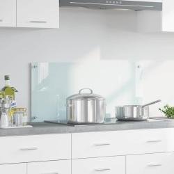 Cr&eacute;dence de cuisine Lait 90 x 40 cm verre tremp&eacute;
