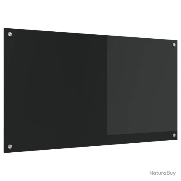 Cr�dence de cuisine Noir 110 x 60 cm verre tremp�