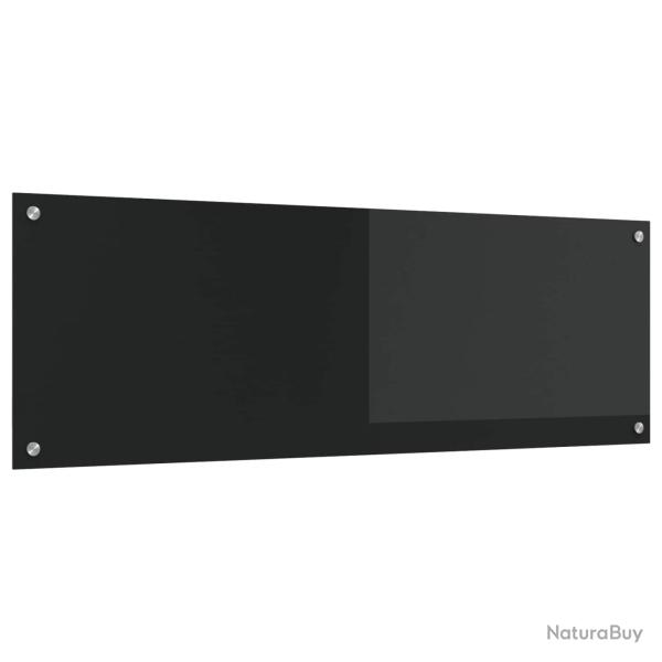 Cr�dence de cuisine Noir 120 x 40 cm verre tremp�