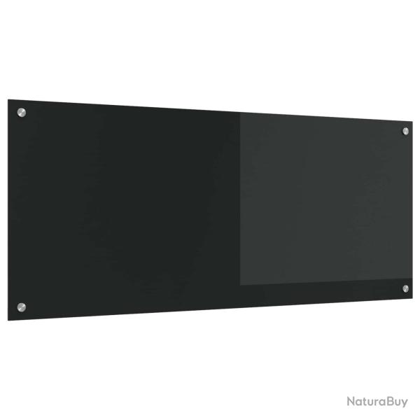 Cr�dence de cuisine Noir 120 x 50 cm verre tremp�