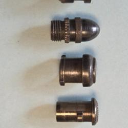 Cinq mod&egrave;les de bouchon de percuteur pour pistolet Le Francais 7,65 et 6,35 au choix
