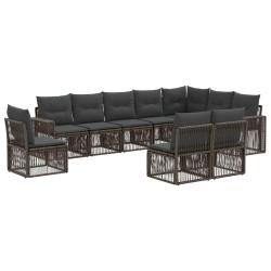 Ensemble de canap&eacute; de 10 pcs Gris et Gris fonc&eacute;