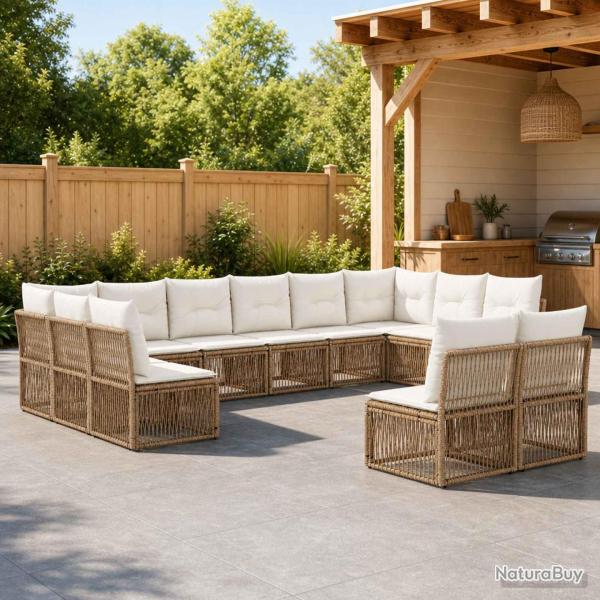 Ensemble de canap� de 12 pcs Beige polyrotin