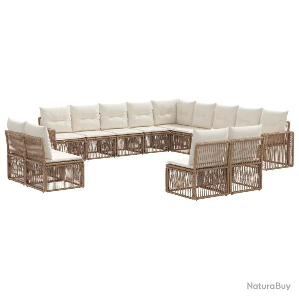 Ensemble de canap� de 13 pcs Beige et blanc cr�me