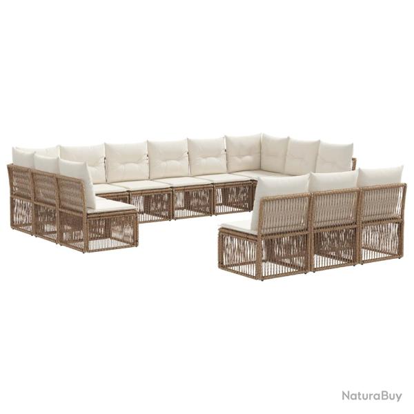 Ensemble de canap� de 13 pcs Beige polyrotin