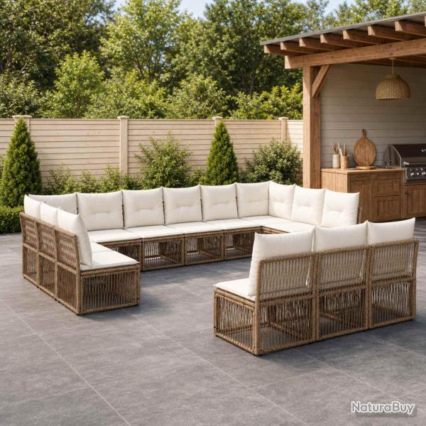 Ensemble de canap� de 13 pcs Beige polyrotin