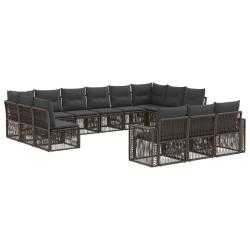 Ensemble de canap&eacute; de 13 pcs Gris et Gris fonc&eacute;