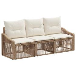 Ensemble de canap&eacute; de 3 pcs Beige polyrotin