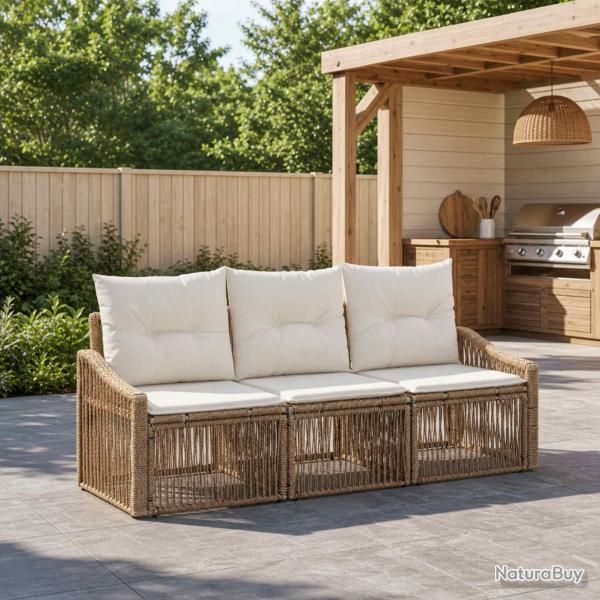 Ensemble de canap� de 3 pcs Beige polyrotin
