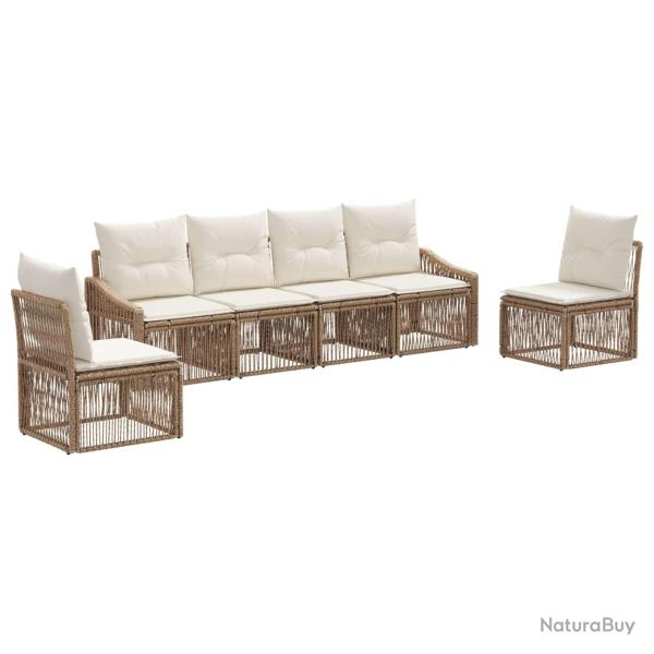 Ensemble de canap� de 6 pcs Beige polyrotin