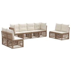 Ensemble de canap&eacute; de 8 pcs Beige polyrotin