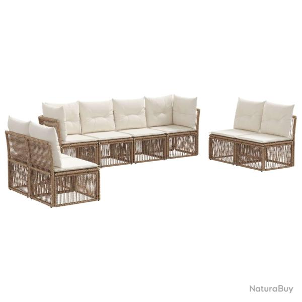 Ensemble de canap� de 8 pcs Beige polyrotin