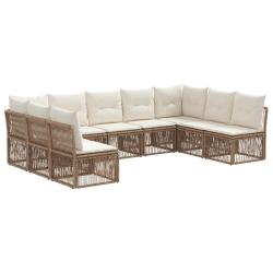 Ensemble de canap&eacute; de 9 pcs Beige polyrotin