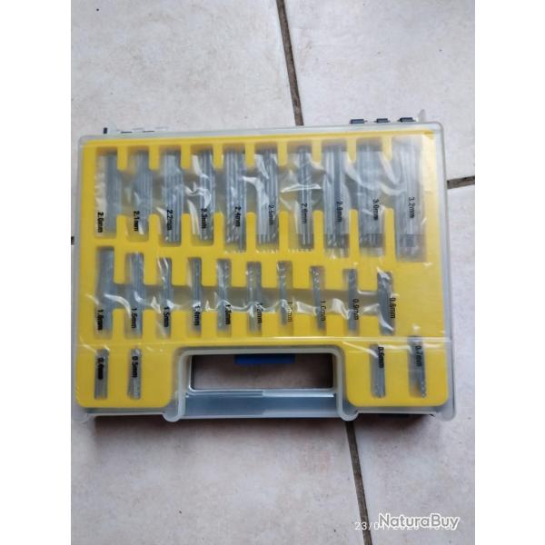 Coffret 150 forets m�taux HSS 0.4 � 3.2mm pour mini perceuse type DREMEL ou autre NEUF