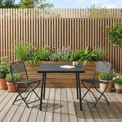 Ensemble de meubles d'ext&eacute;rieur 3 pcs Anthracite Fer et Acier