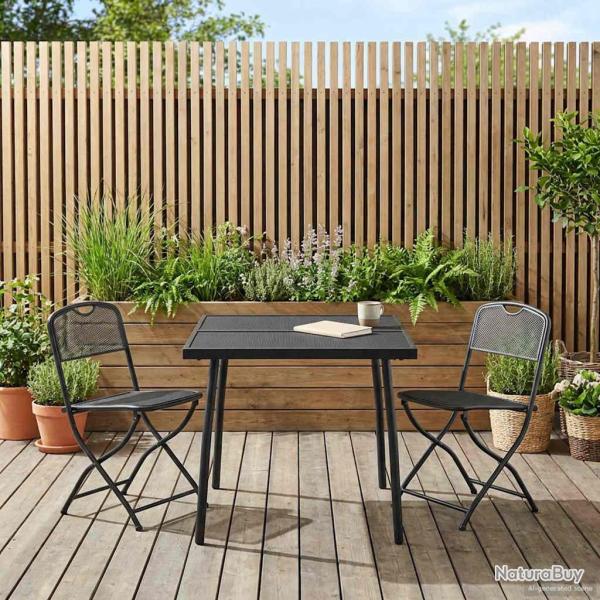 Ensemble de meubles d'ext�rieur 3 pcs Anthracite Fer et Acier