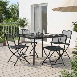 Ensemble de meubles d'ext&eacute;rieur 5 pcs Anthracite Fer et Acier
