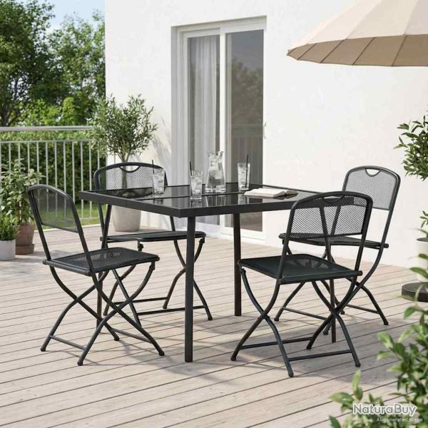 Ensemble de meubles d'ext�rieur 5 pcs Anthracite Fer et Acier