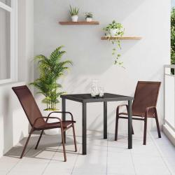 Ensemble de salle &agrave; manger pour 3 pcs Marron et Noir