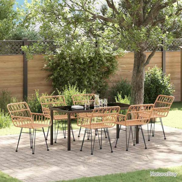 Ensemble de salle � manger pour 7 pcs Marron