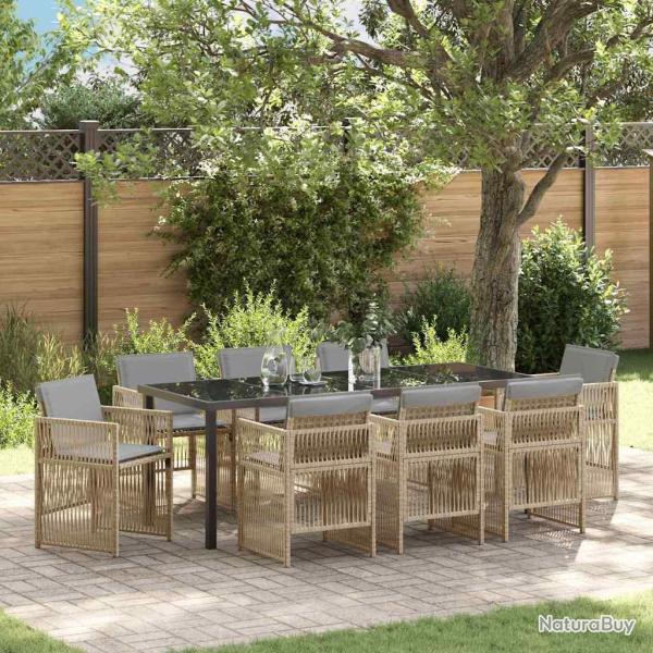 Ensemble de salle � manger pour 9 pcs Beige