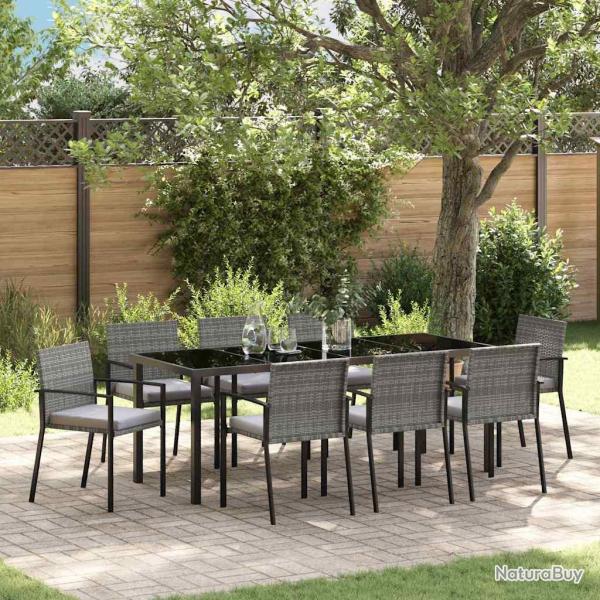 Ensemble de salle � manger pour 9 pcs Gris