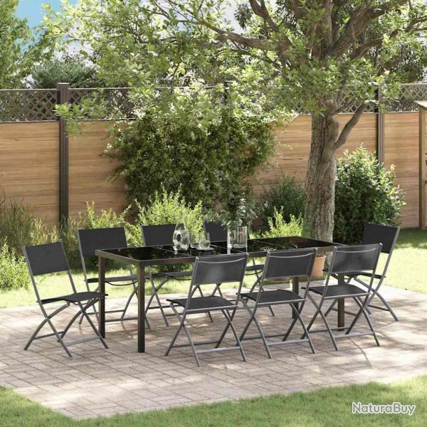 Ensemble de salle � manger pour 9 pcs Noir