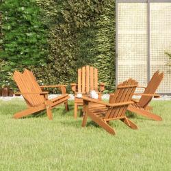 Ensemble de salon de Adirondack 5 pcs bois acacia solide