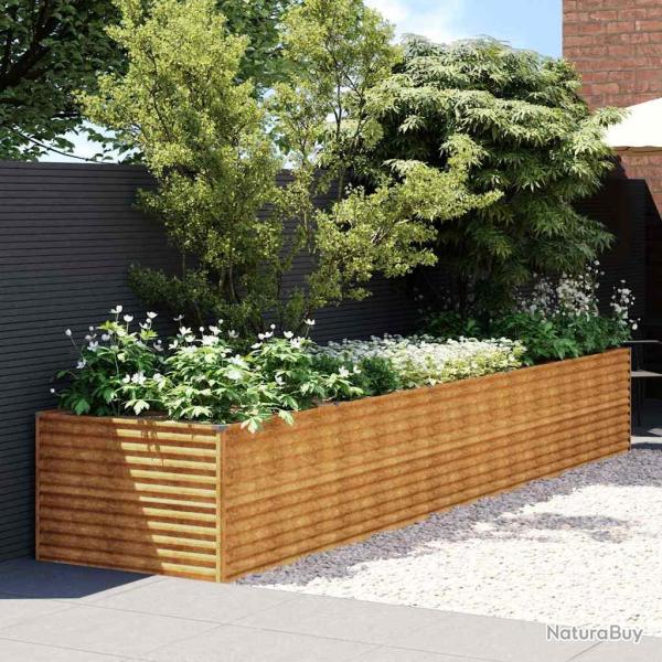 Lit sur�lev� de 479x100x69 cm acier corten
