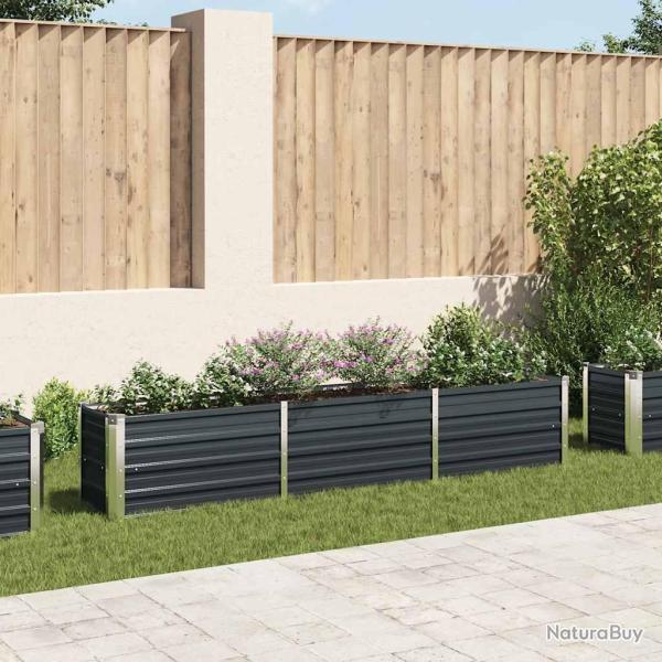 Lit sur�lev� de Acier galvanis� 240x40x45 cm Anthracite
