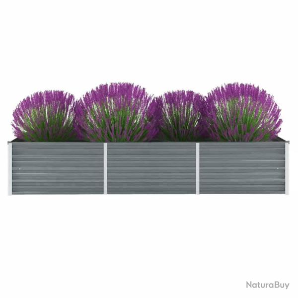 Lit sur�lev� de Acier galvanis� 240x80x45 cm Gris
