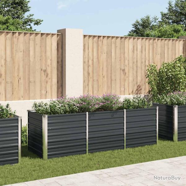 Lit sur�lev� de Anthracite 240x80x77 cm Acier galvanis�