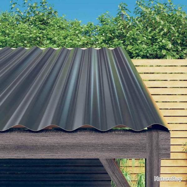 Panneaux de toit 36 pcs Acier galvanis� Anthracite 60x36 cm