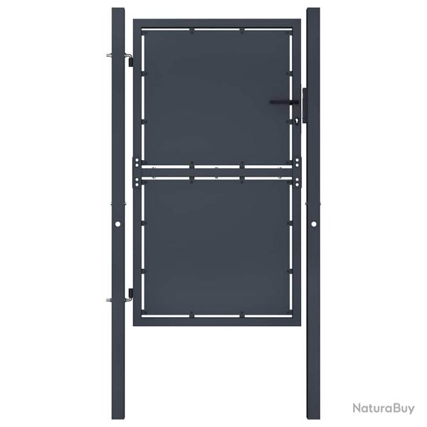 Portail de en acier 100x200 cm anthracite