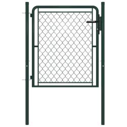 Portail de en acier vert 100x100 cm