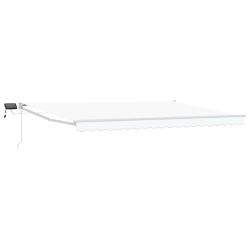 Store r&eacute;tractable manuel avec LEDs Blanc 4,5 &times; 3 m
