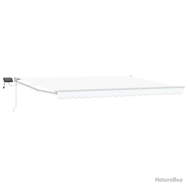Store r�tractable manuel avec LEDs Blanc 4,5 � 3 m