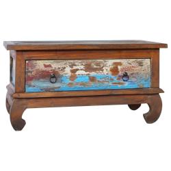 Table basse 80x50x40 cm Bois de teck r&eacute;cup&eacute;r&eacute;