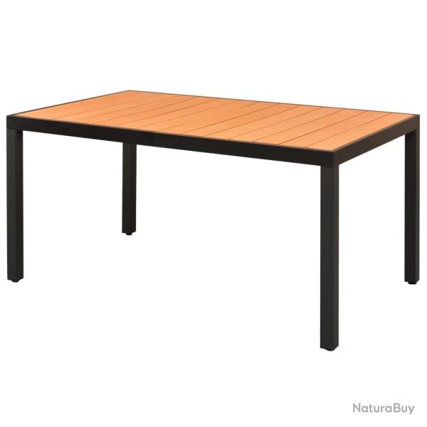 Table de Marron 150 x 90 x 74 cm Aluminium et WPC