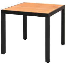 Table de Marron 80 x 80 x 74 cm Aluminium et WPC