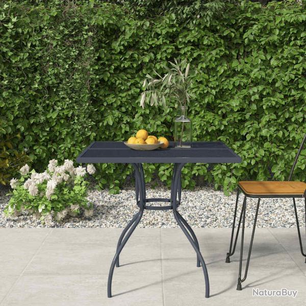 Table de anthracite 80x80x72,5 cm Treillis d'acier