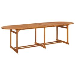 Table &agrave; d&icirc;ner en bois d'acacia massif, pour la salle &agrave; manger, 280 &times; 90 &times; 75 cm