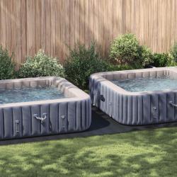 Tapis de piscine Noir 640 x 321 x 0,1 cm Tissu non tiss&eacute;